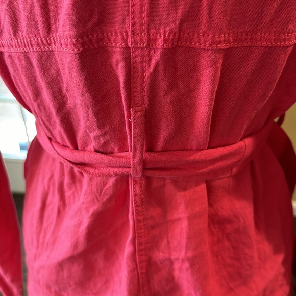 Calson‎  NWT Cherry Red Chateaux Linen Blend Belted Jacket - Picture 6 of 12